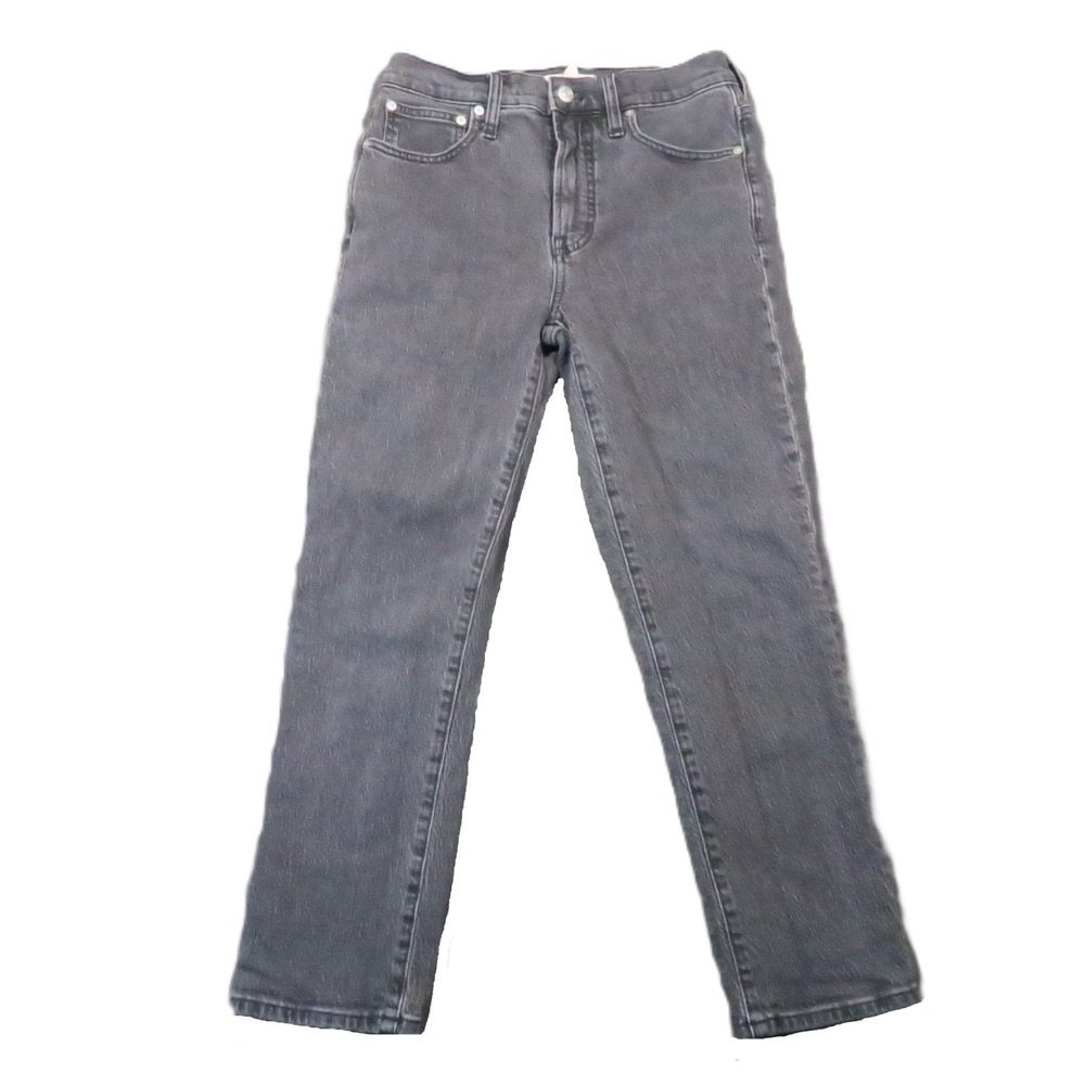 Madewell Perfect Vintage Jeans Size 25P Faded Black High Rise Grunge Indie‎ Rock